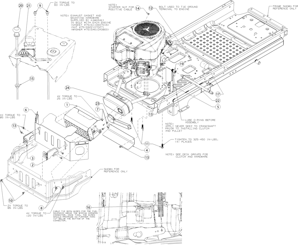 Engine Accessories Diagram and Parts List for Z-FORCELX54KW (17AIDAUC010)(2017) Cub Cadet Lawn Tractor